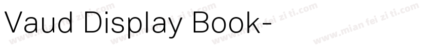 Vaud Display Book字体转换